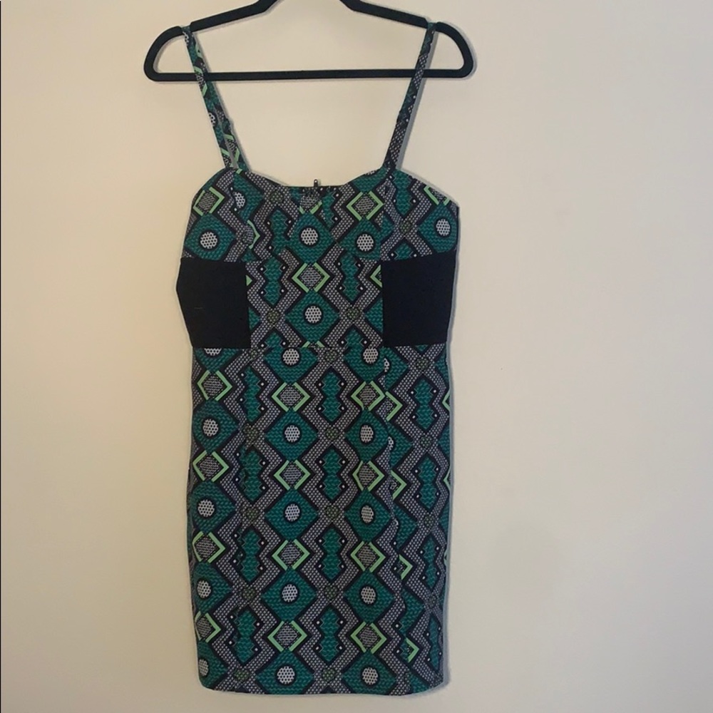 Multicolor print mini dress